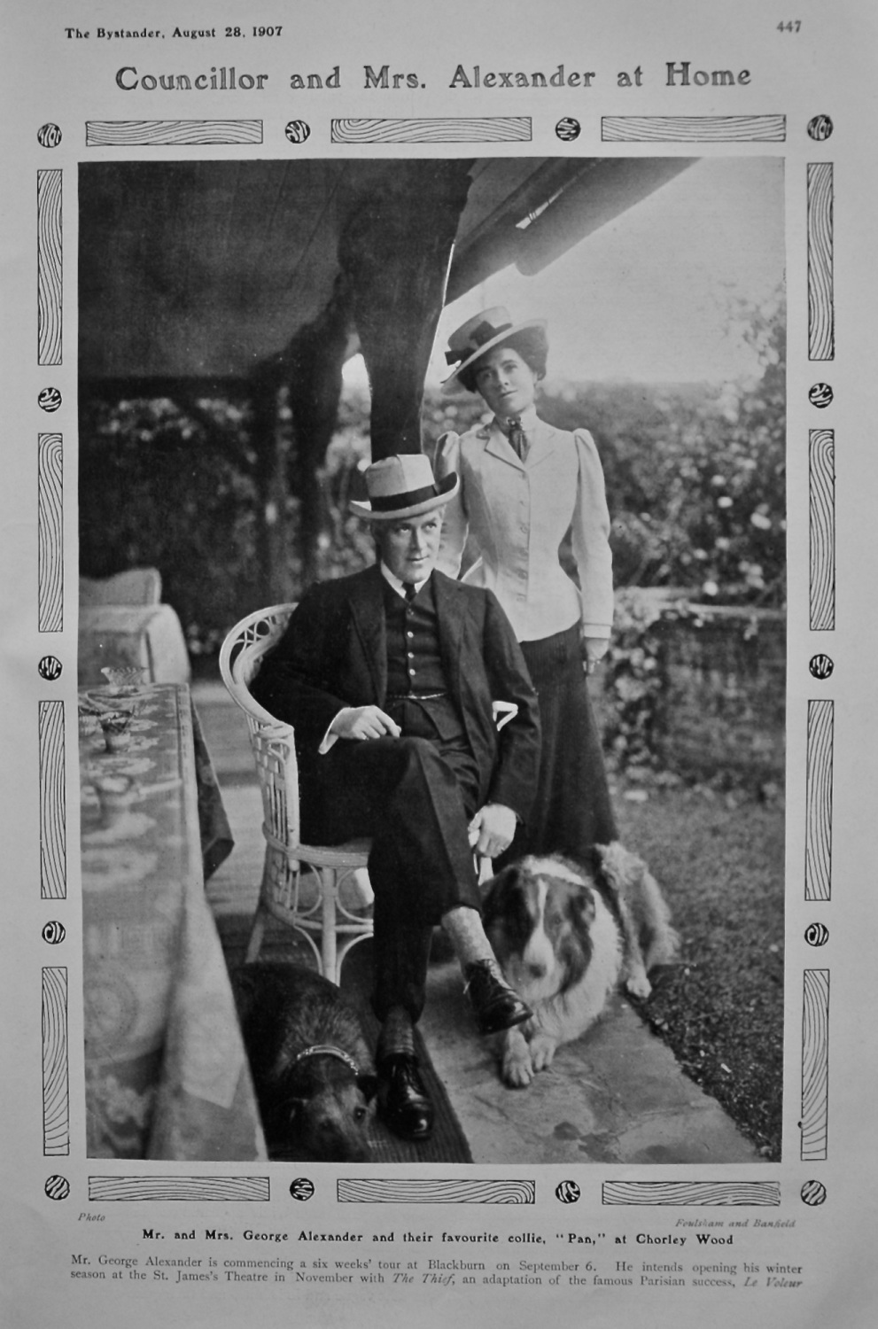 Councillor and Mrs. Alexander at Home. 1907.