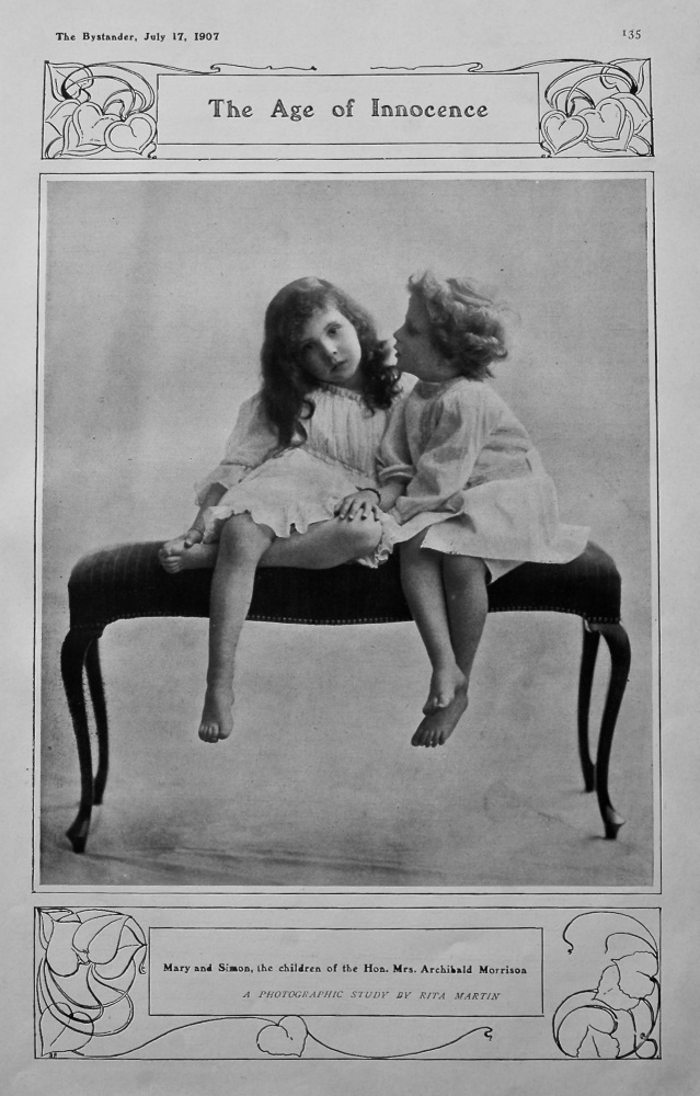 The Age of Innocence : Mary and Simon, the children of the Hon. Mrs. Archibald Morrison. 1907.