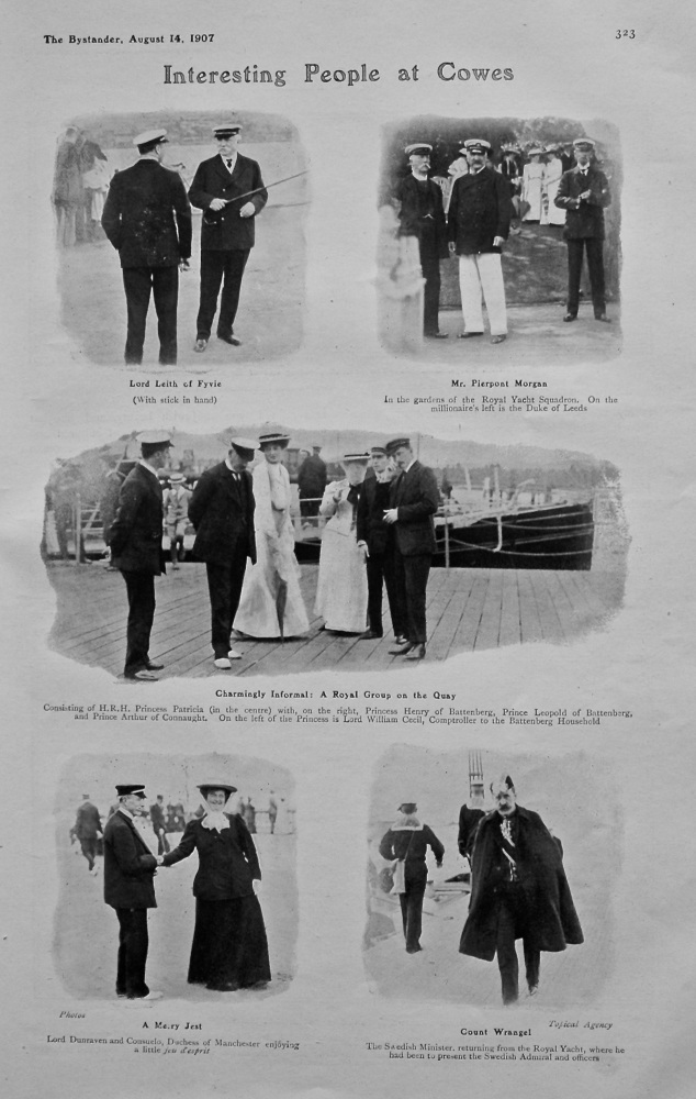 Interesting People at Cowes. 1907.