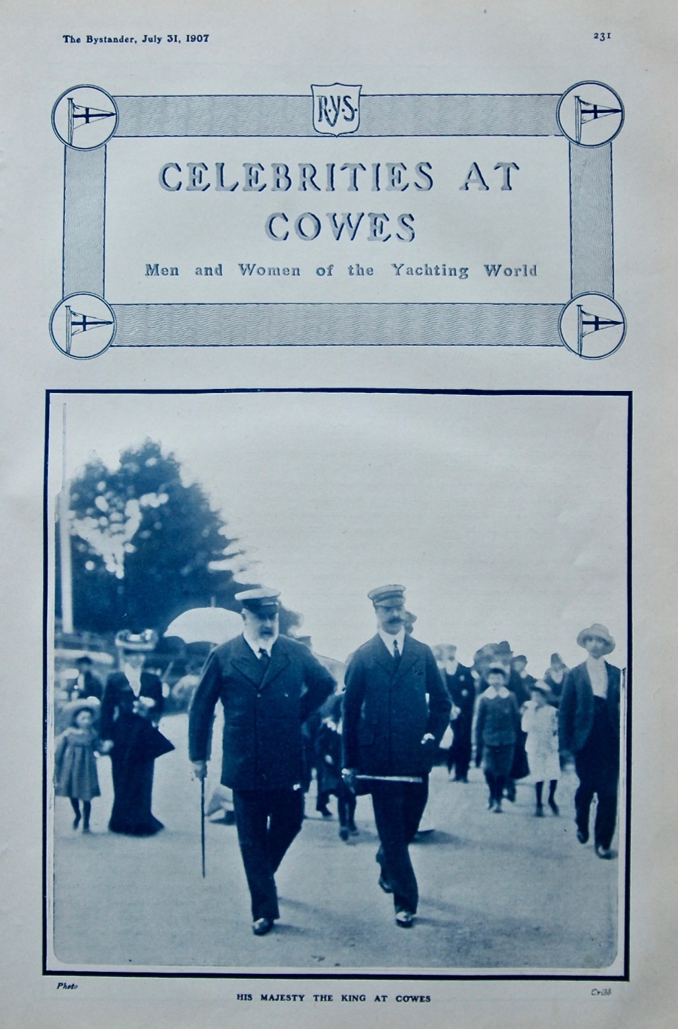 Celebrities at Cowes. (Supplement) 1907.
