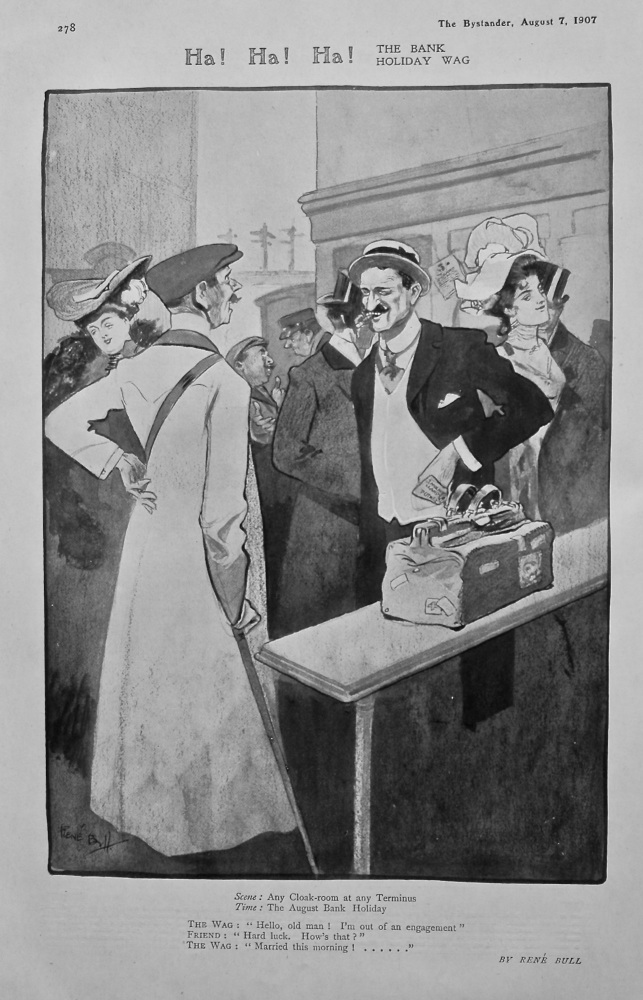 Ha! Ha! Ha!  The Bank Holiday Wag. 1907.