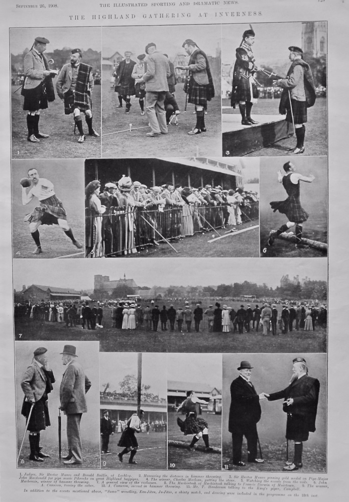 The Highland Gathering at Inverness.  1908.
