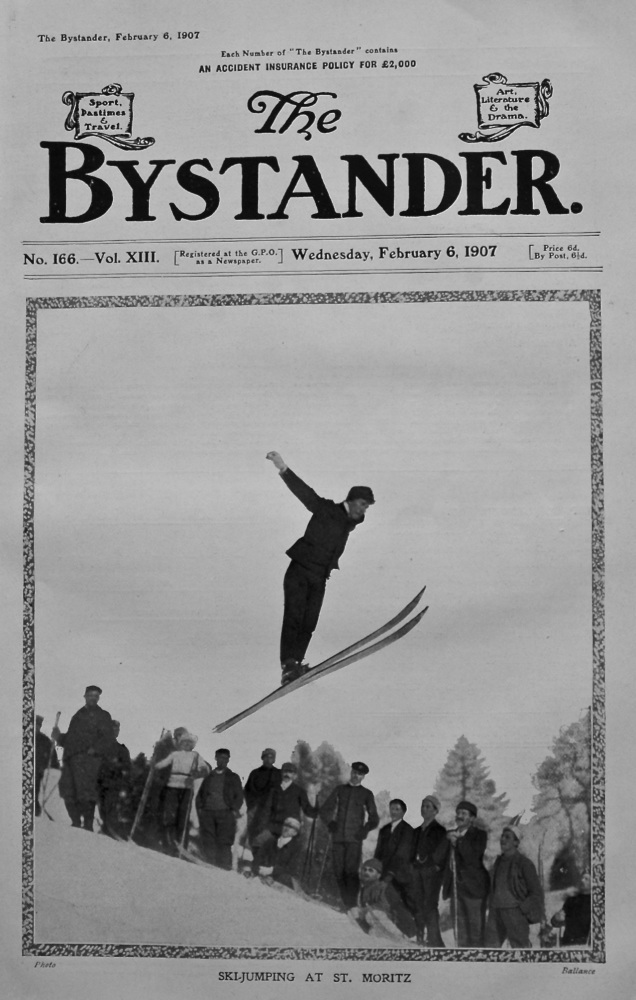 Ski-Jumping at St. Moritz.  1907.