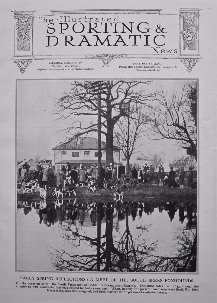 Early Spring Reflections : A Meet of the South Berks Foxhounds. 1928.