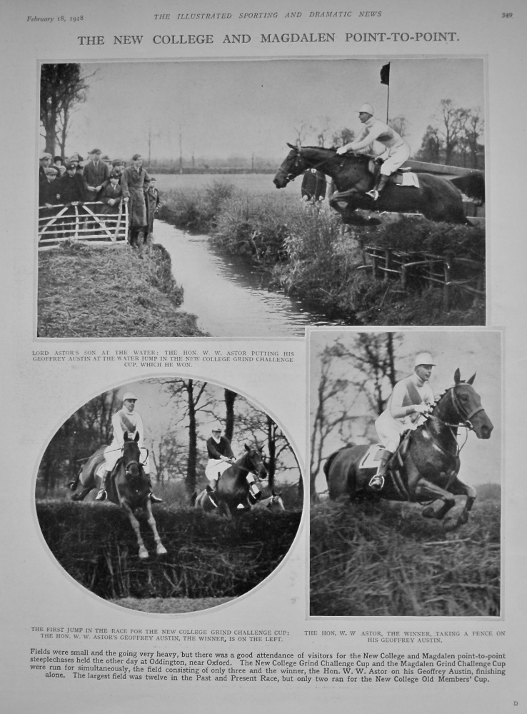 The New College and Magdalen Point-to-Point. 1928.