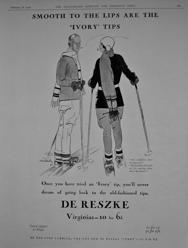 De Reszke. (Cigarettes)  1928.