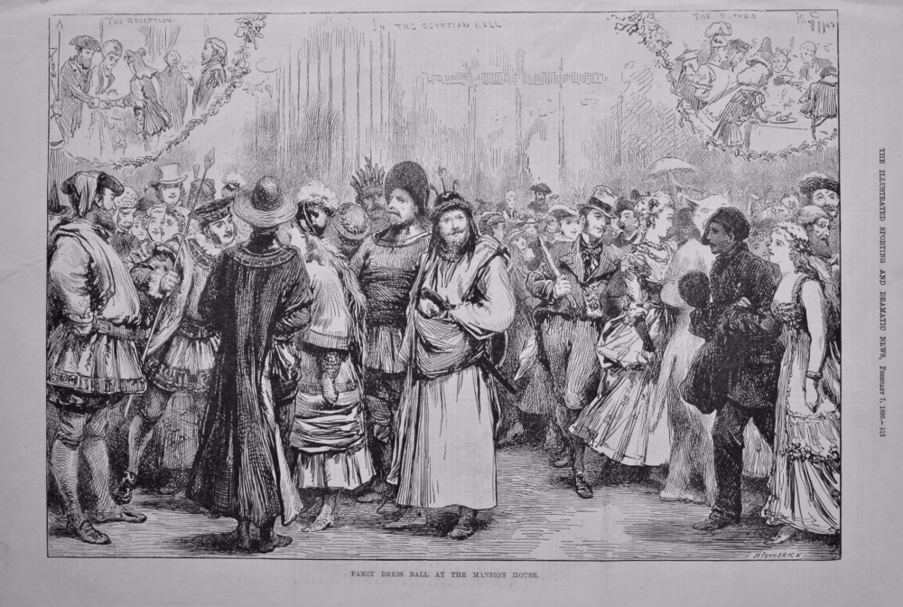Fancy Dress Ball at the Mansion House.  1880.