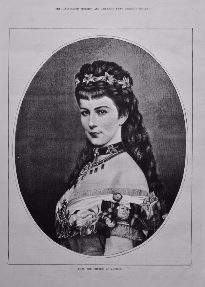 H.I.M.  The Empress of Austria.  1880.