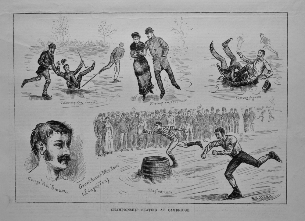 Championship Skating at Cambridge.  1880.