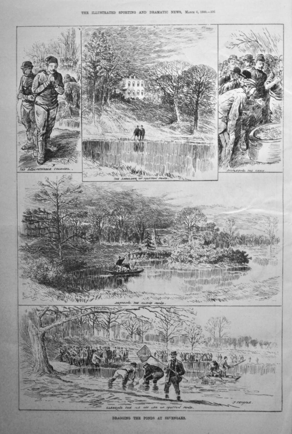 Dragging the Ponds at Sevenoaks. 1880.