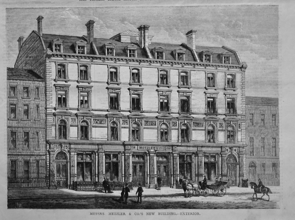 Messrs. Metzler & Co.'s New Building.- Exterior.  1878.