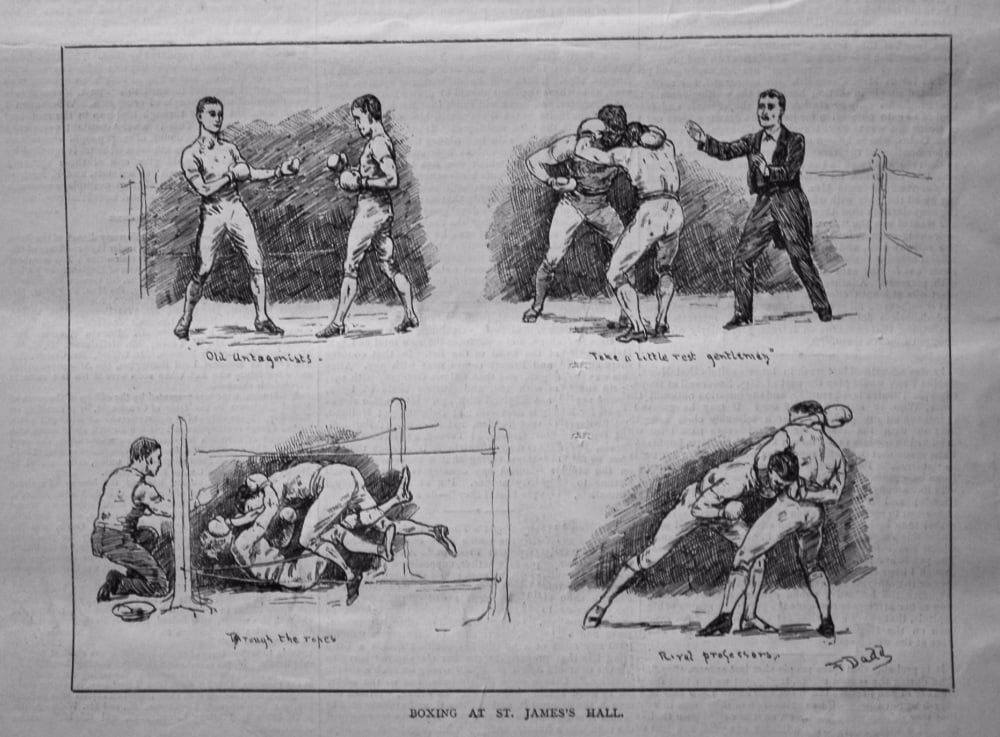 Boxing at St. James's Hall.  1879.