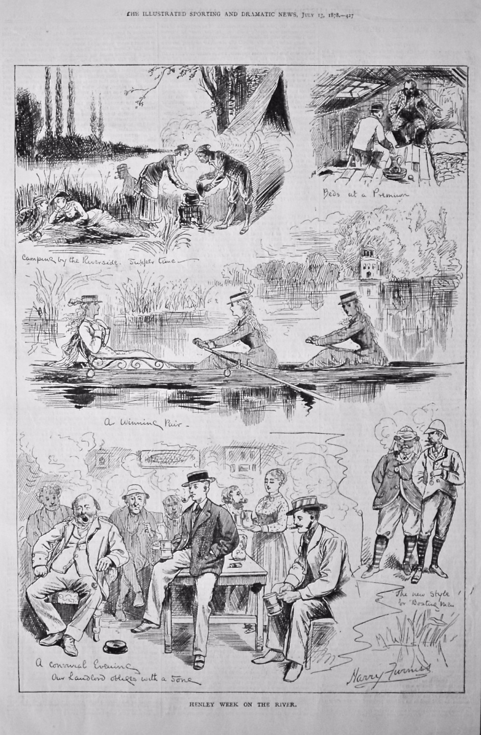 Henley Week on the River.  1878.