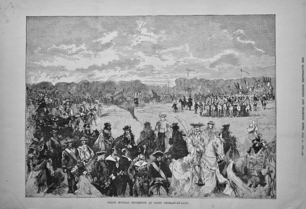 Grand Musical Procession at Saint Germain-en-Laye.  1879.