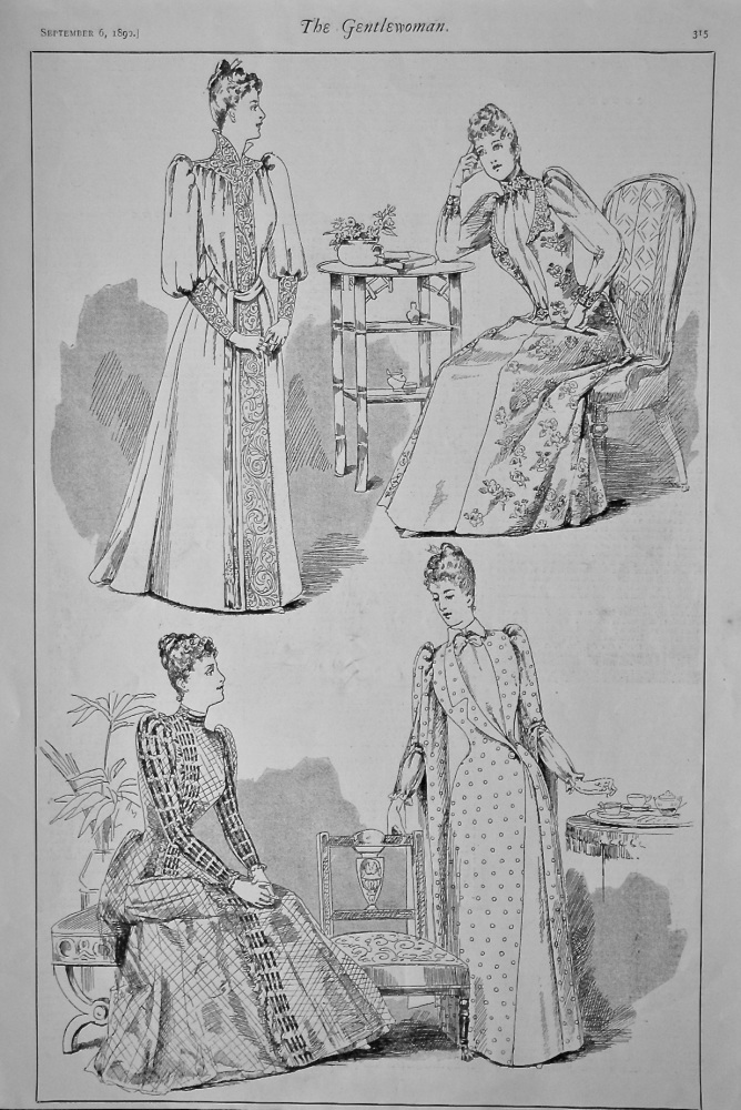Tea Gowns.  1890.