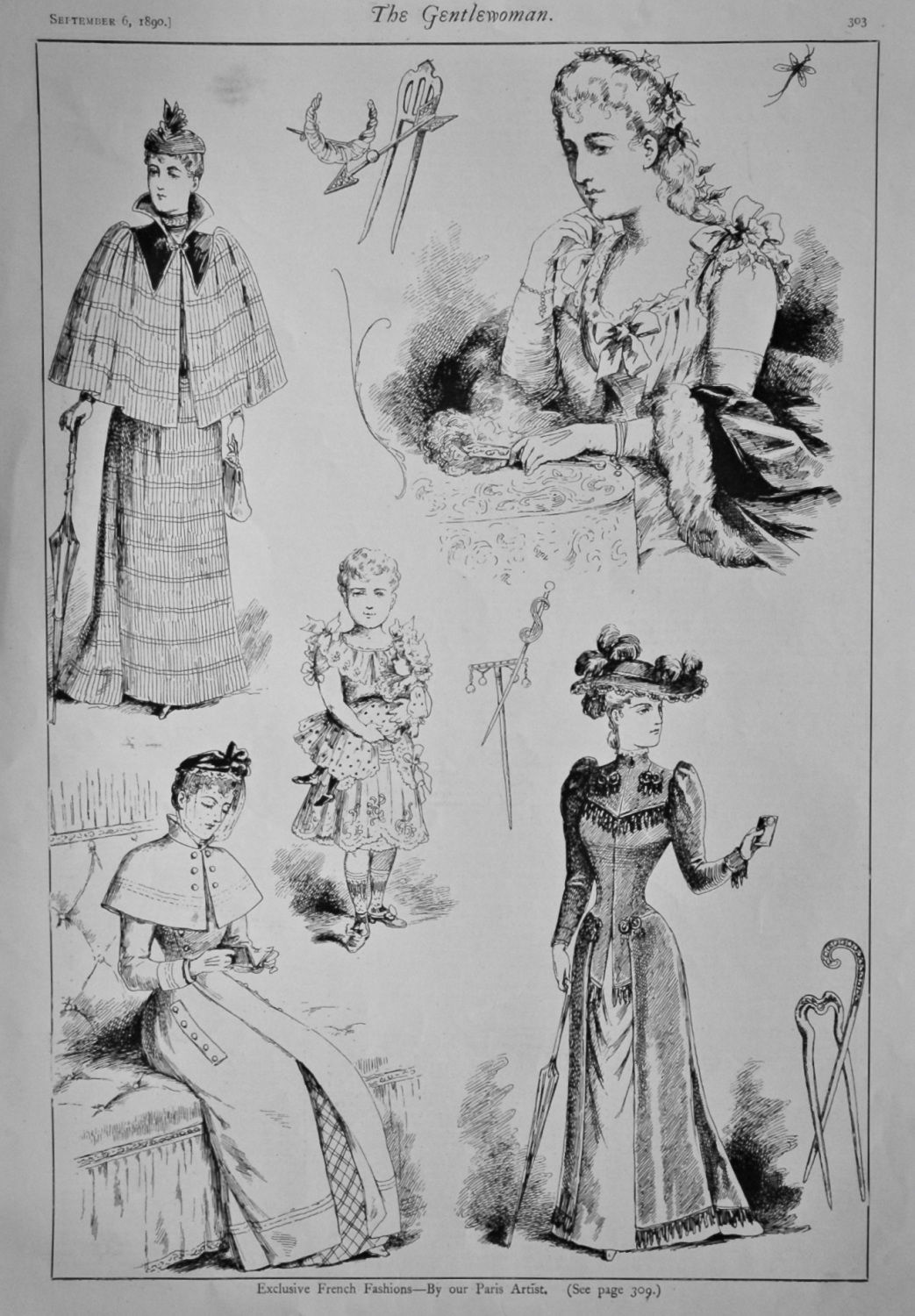 Exclusive French Fashions.  1890.