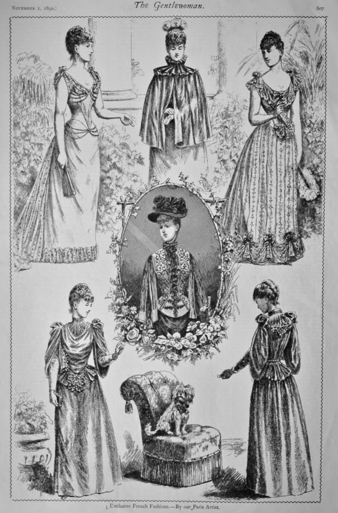 Exclusive French Fashions.  1890.