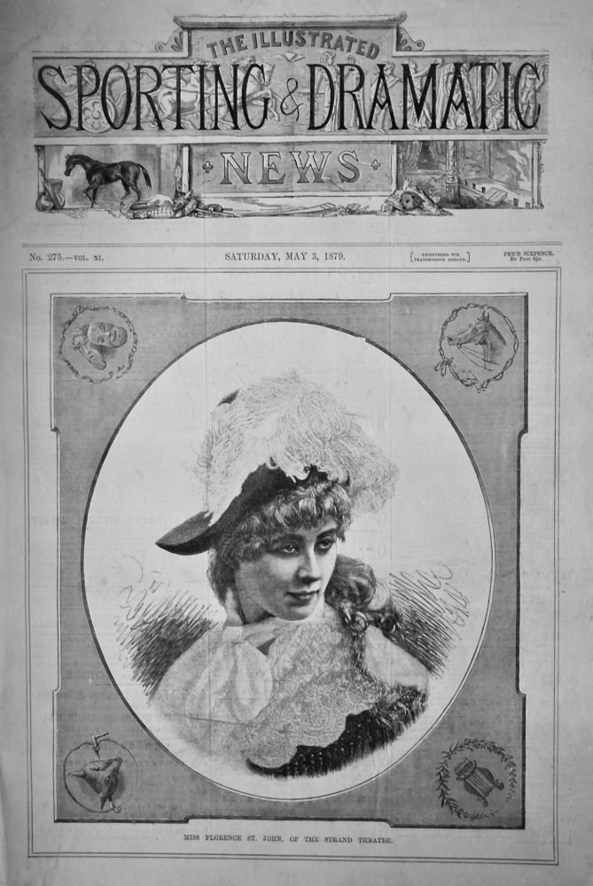 Miss Florence St. John, of the Strand Theatre. 1879. (Front Page)