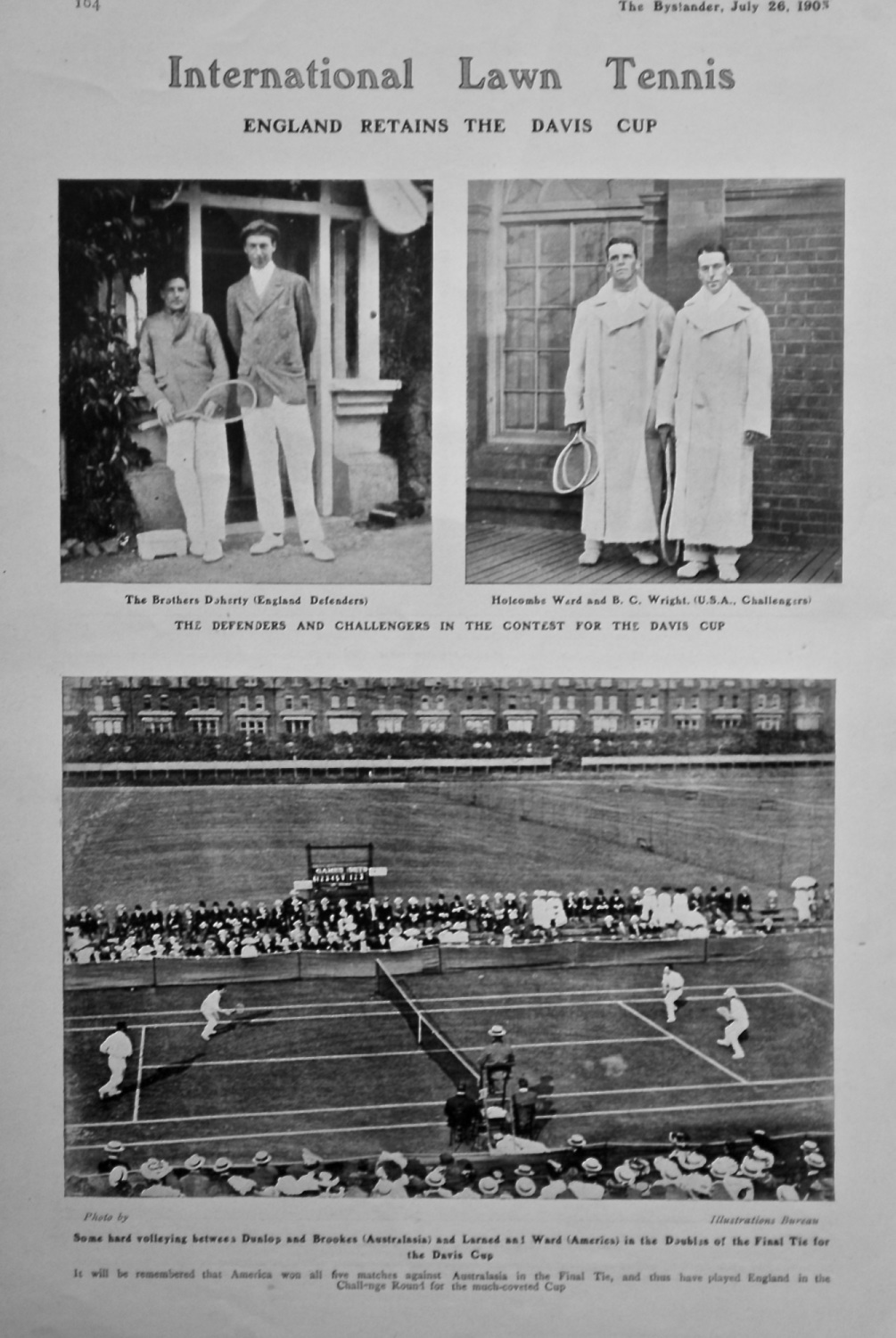 International Lawn Tennis : England Retains the Davis Cup. 1905.