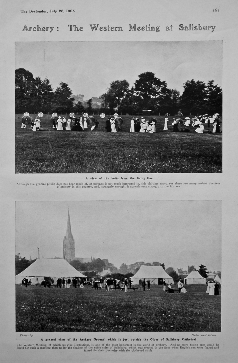Archery : The Western Meeting at Salisbury.  1905.