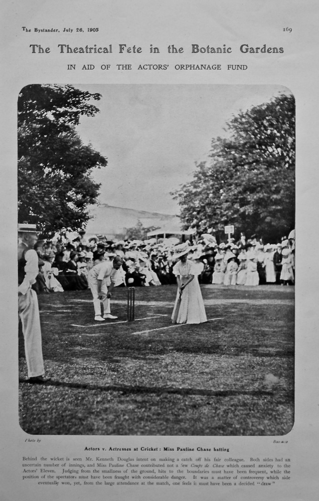 The Theatrical Fete in the Botanic Gardens in Aid of the Actors' Orphanage Fund.  1905.