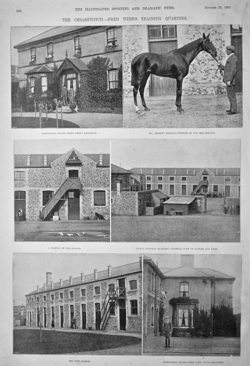 The Cesarewitch.- Fred Webb's Training Quarters.  1897.