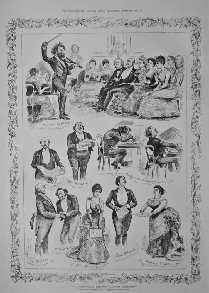 A Christmas Drawing-Room Concert.   1885.