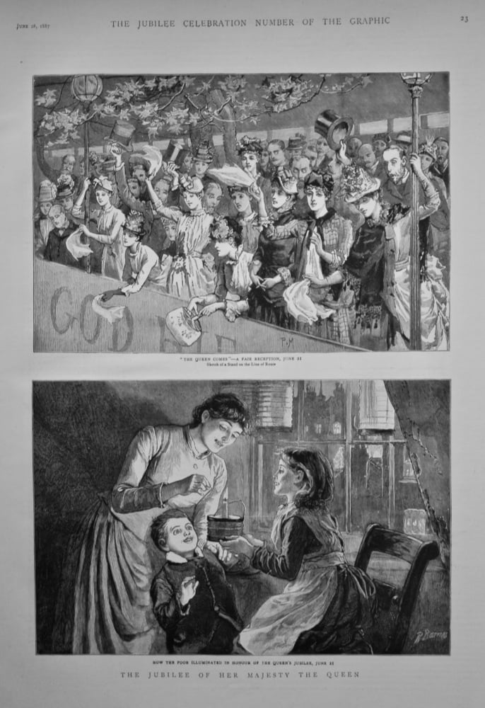 How the Poor Illuminated in Honour of the Queen's Jubilee, June 21. 1887.