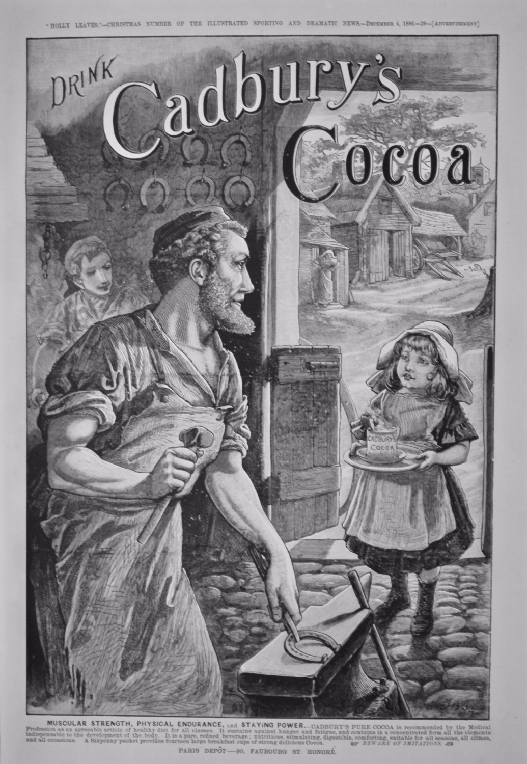 Cadbury's Cocoa.  1886.