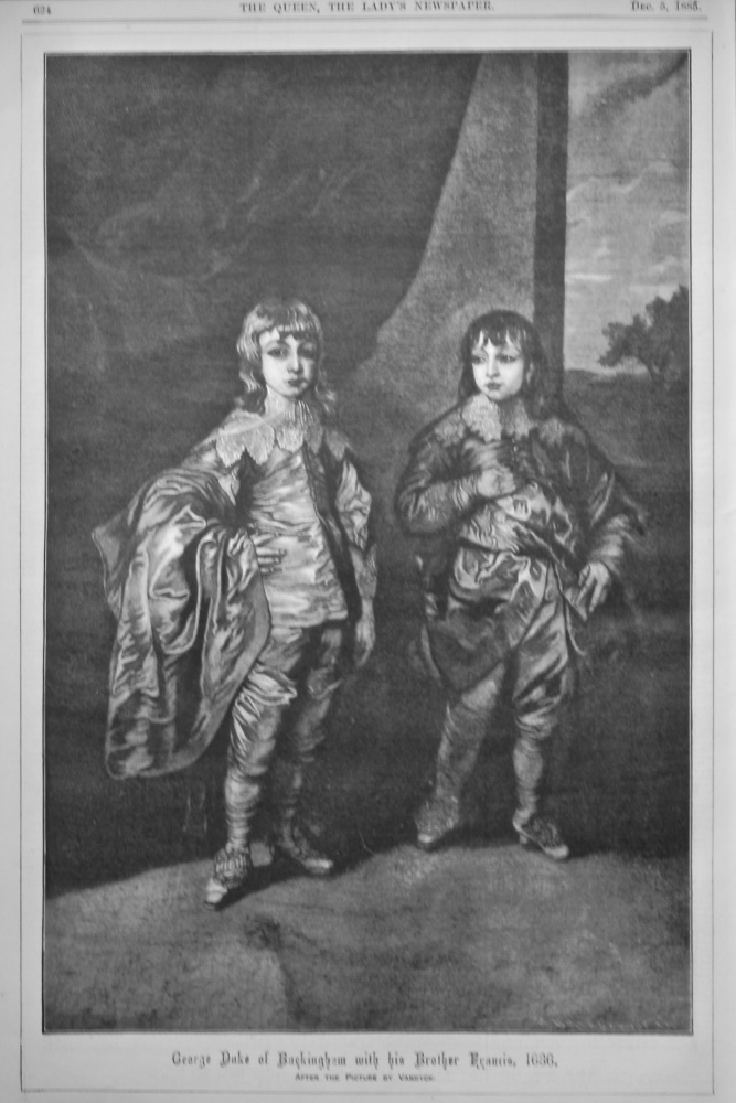George Duke of Buckingham with his Brother Francis, 1636. 