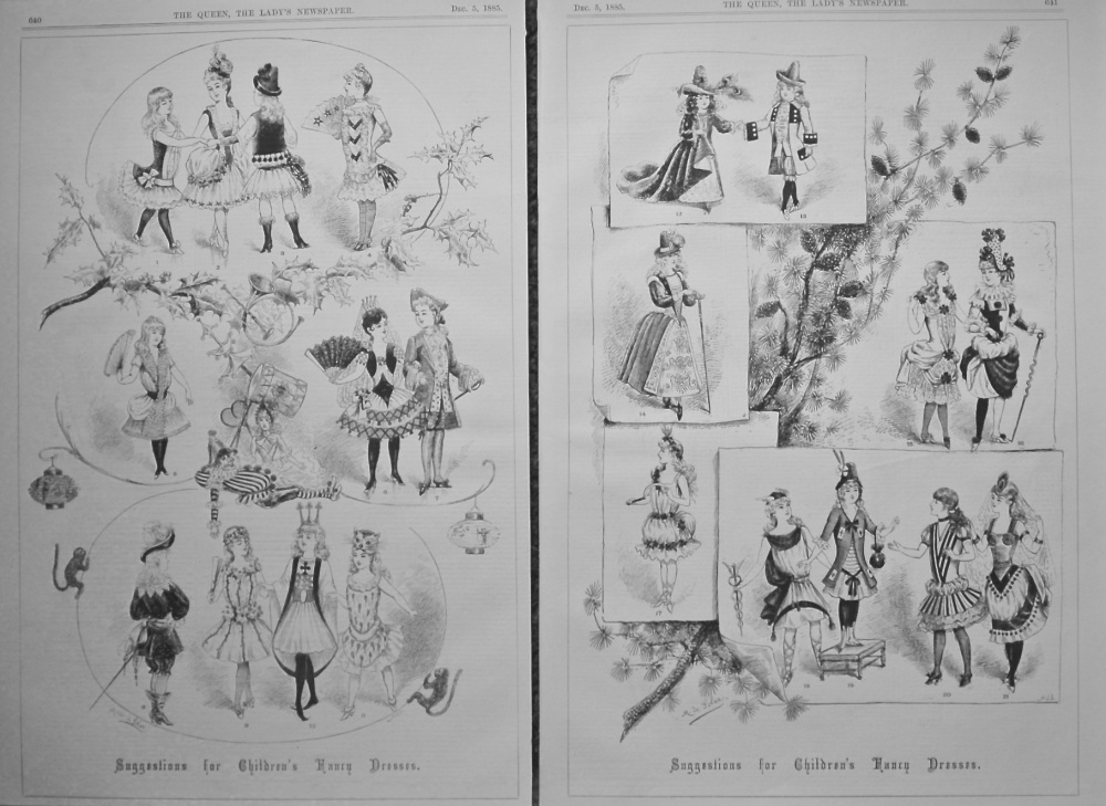 Suggestions for Children's Fancy Dresses.  1885.