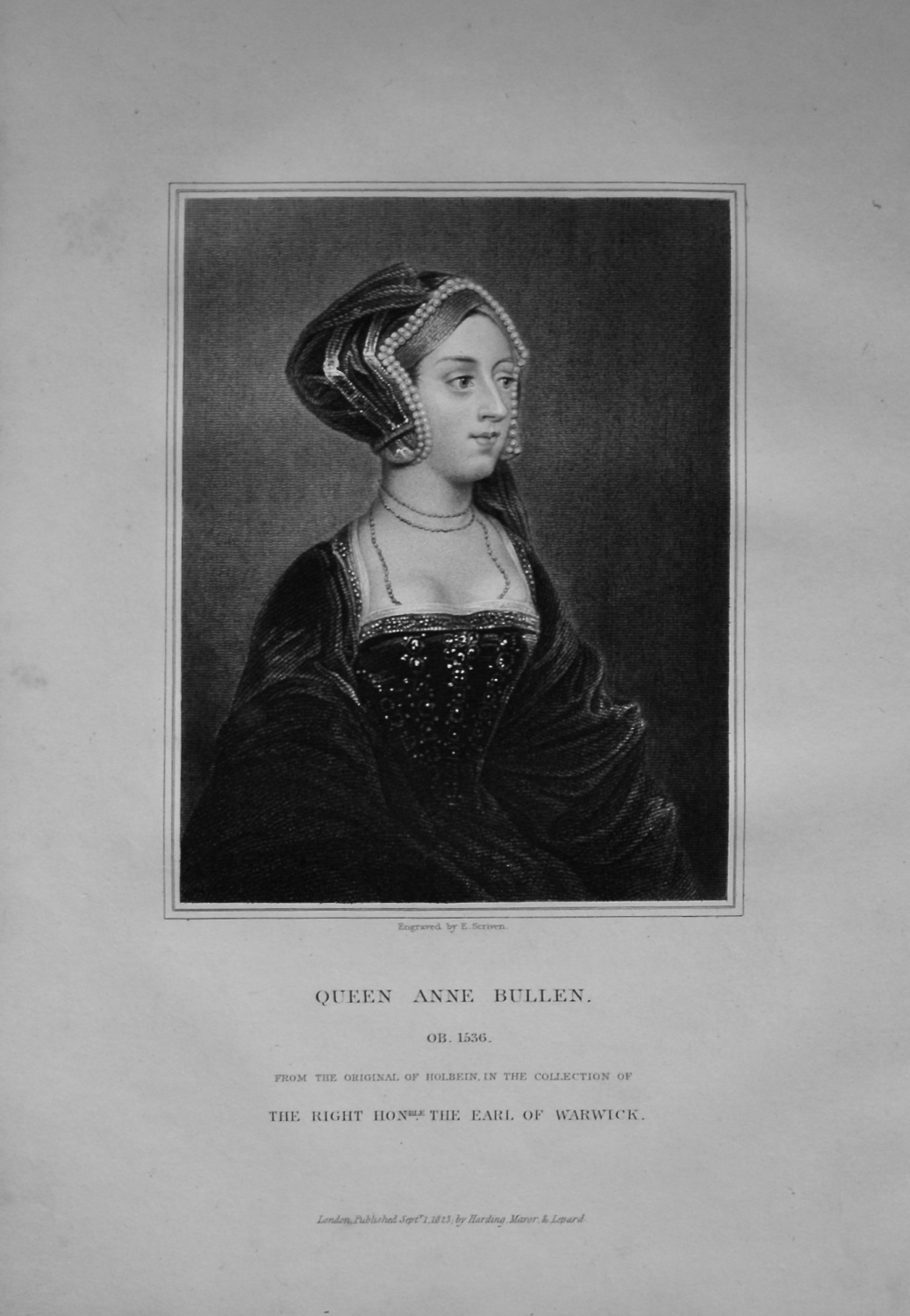 Queen Anne Bullen.  1823.