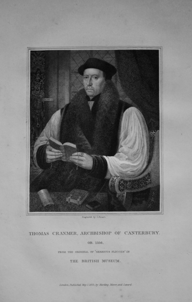 Thomas Cranmer, Archbishop of Canterbury.  1823.