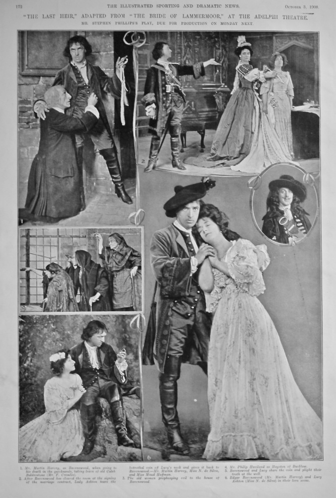 "The Last Heir," Adapted from "The Bride of Lammermoor," at the Adelphi Theatre. 1908.