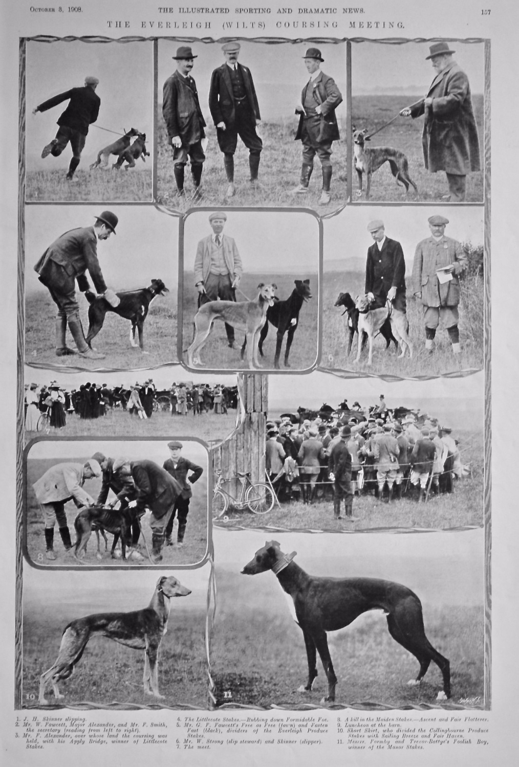 The Everleigh (Wilts) Coursing Meeting.  1908.