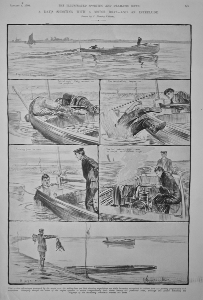 A Day's Shooting with a Motor Boat - And an Interlude. 1908.