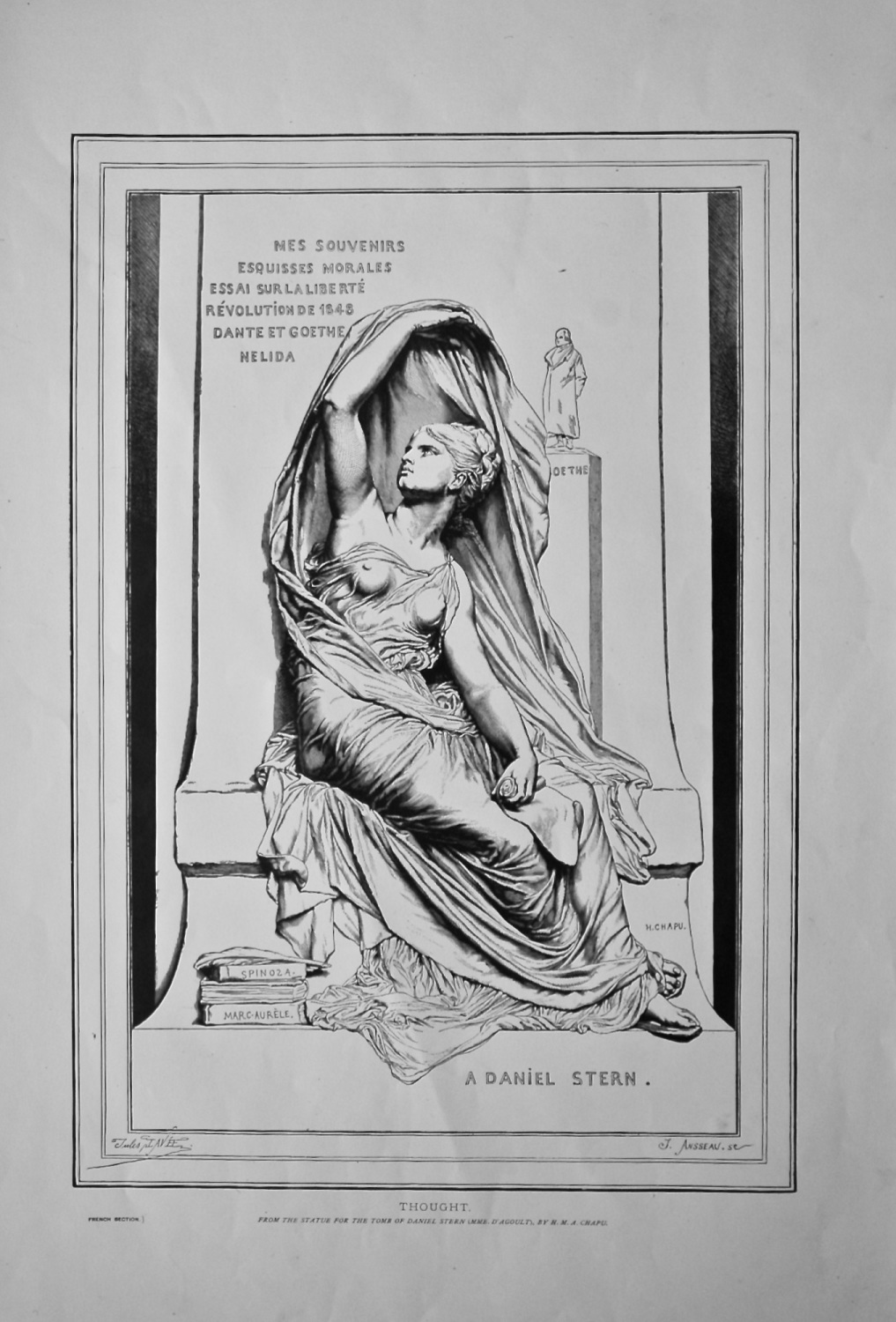 Thought. (From the Statue for the Tomb of Daniel Stern (Mme. D'Agoult), By 
