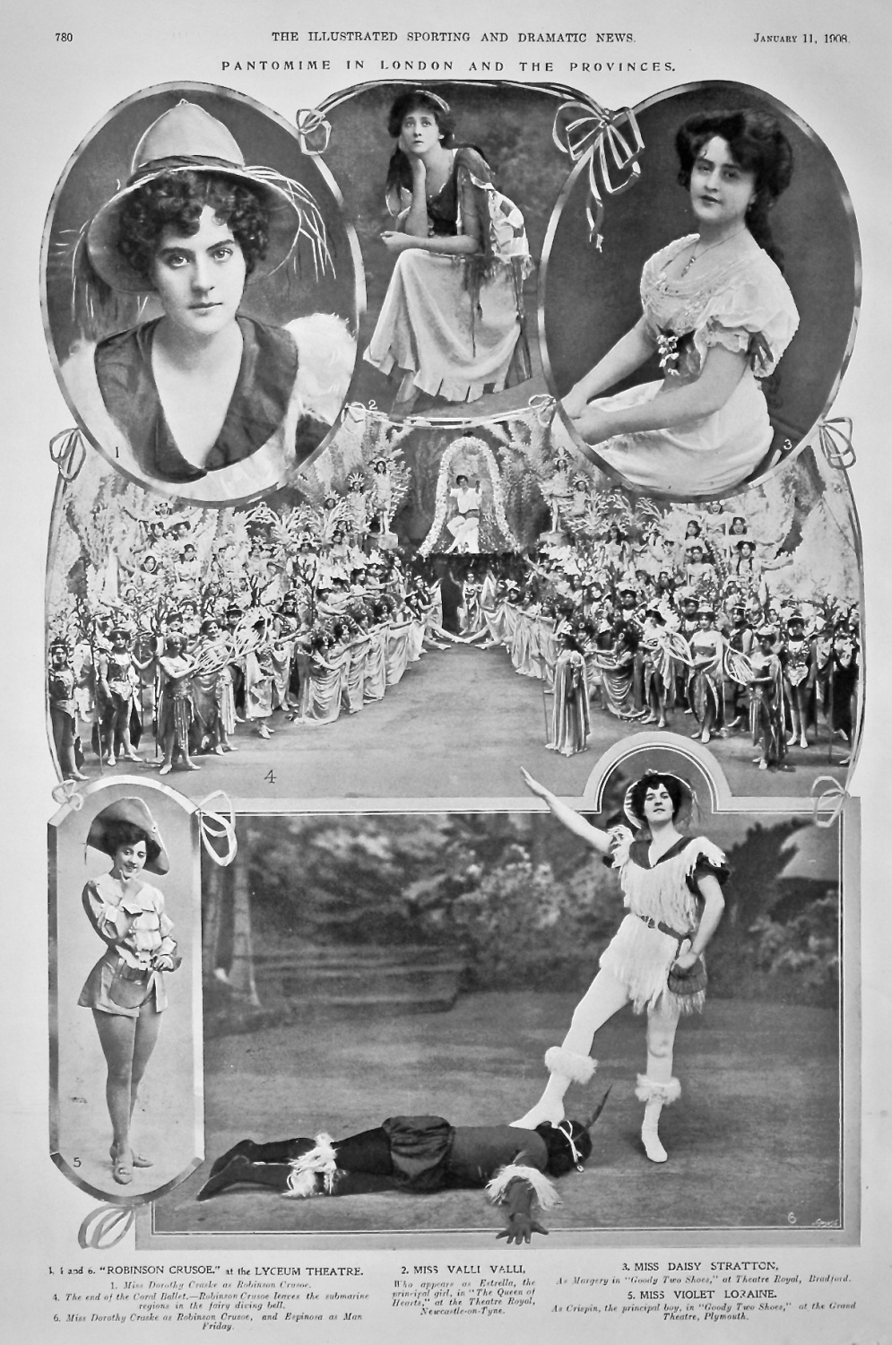 Pantomime in London and the Provinces.  1908.