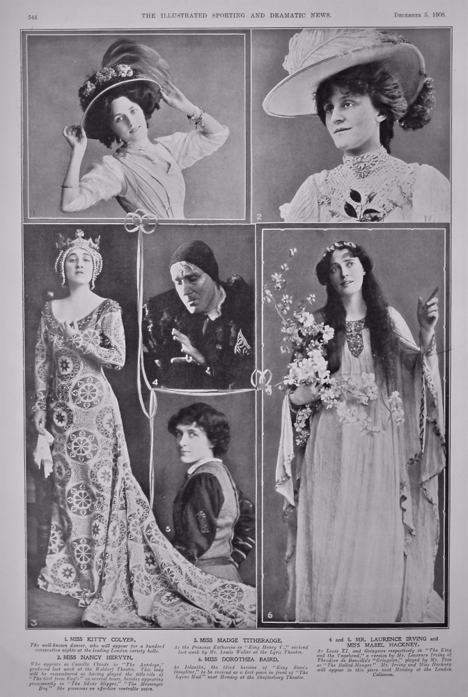 Actresses of the Stage.  1908.