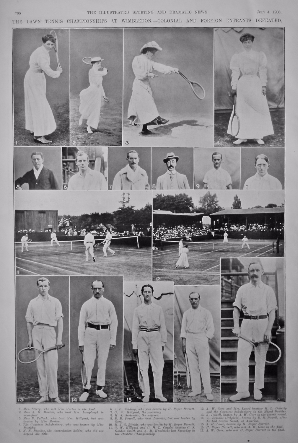 The Lawn Tennis Championships at Wimbledon.- Colonial and Foreign Entrants 