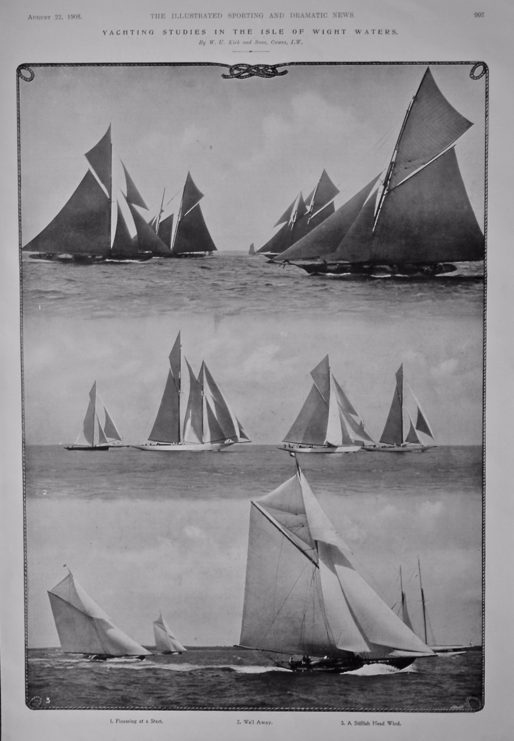 Yachting Studies in the isle of Wight Waters.  1908.
