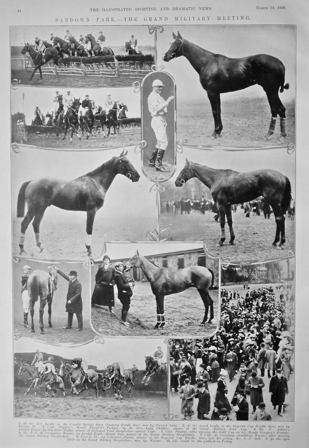 Sandown Park.- The Grand Military Meeting. 1908.