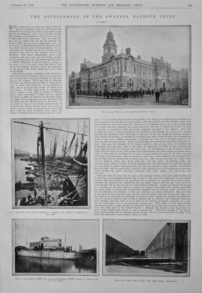 The Development of the Swansea Harbour Trust.  1908.