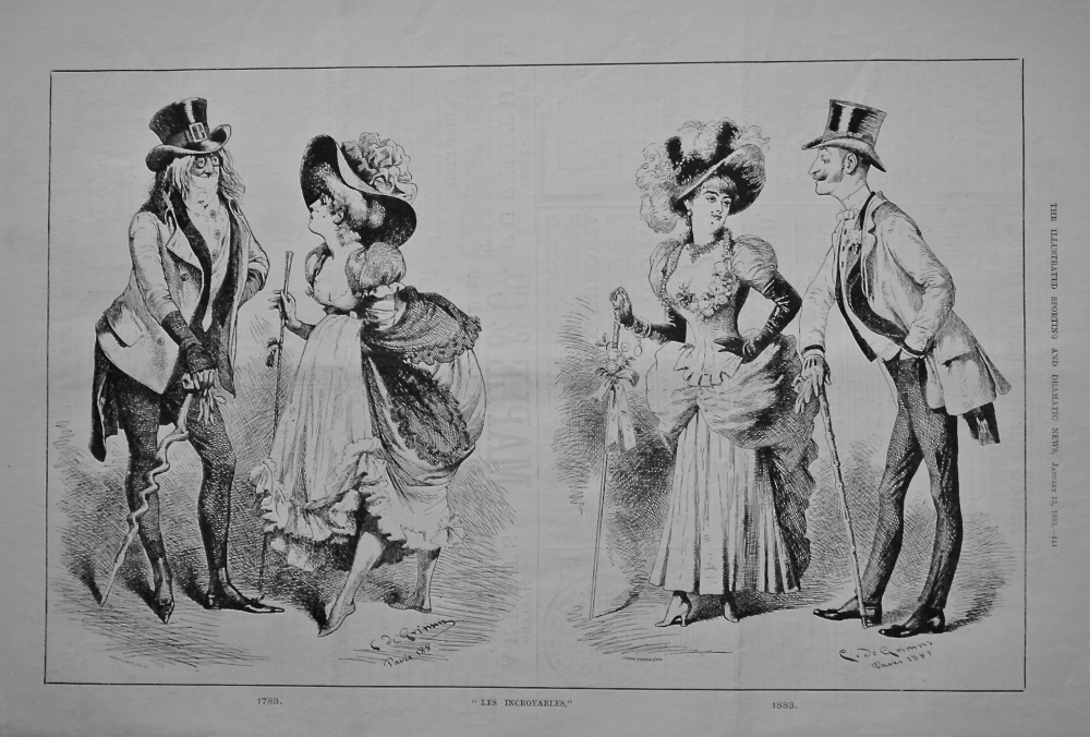 "Les Incroyables." 1783. & 1883. 