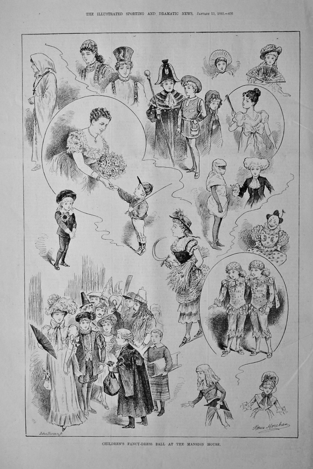 Children's Fancy-Dress Ball at the Mansion House.  1883.