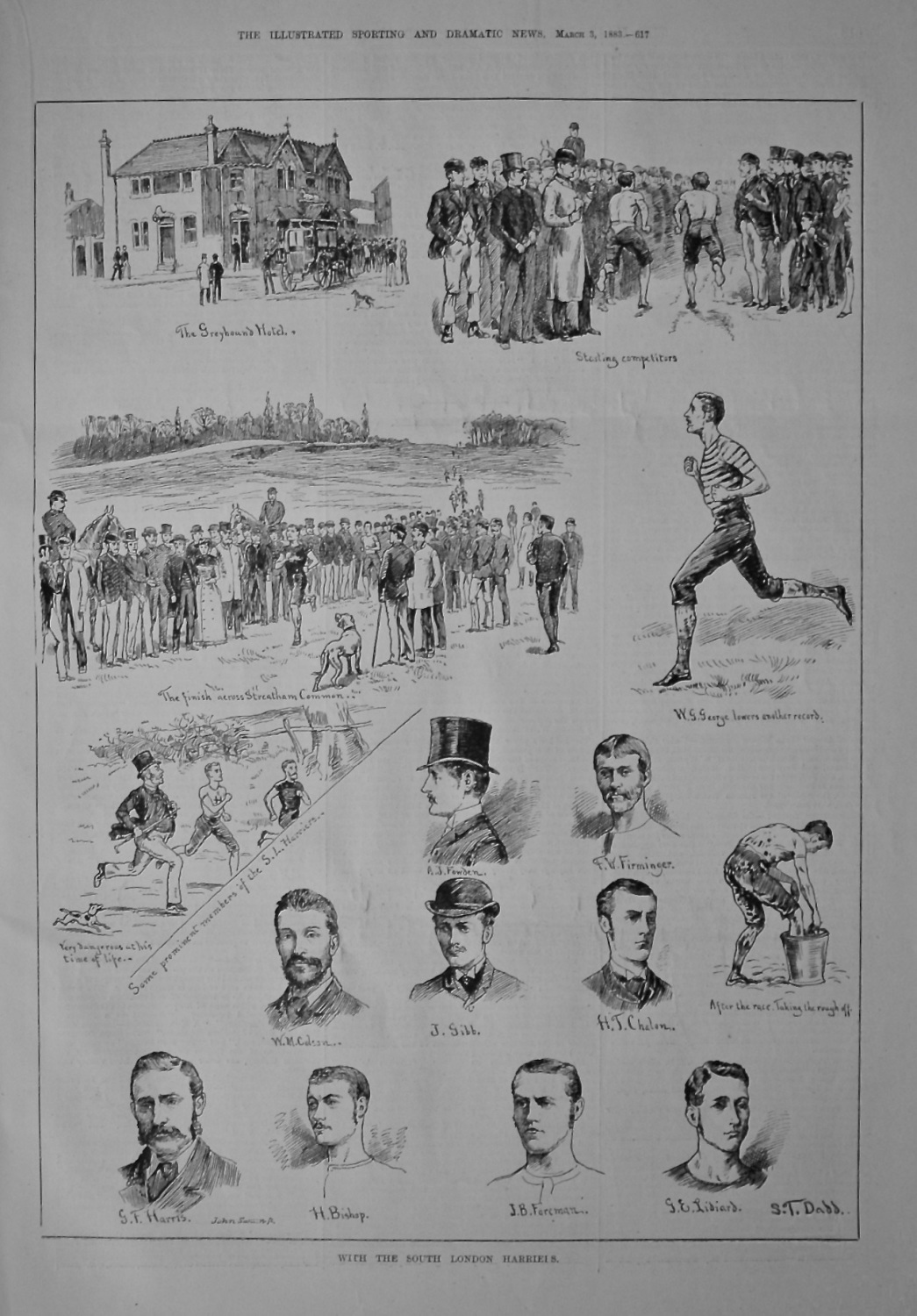 With the South London Harriers.  (Athletics)  1883.