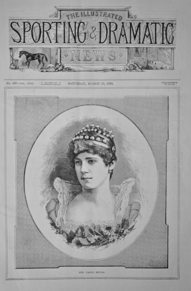 Miss Madge Milton.  1883.