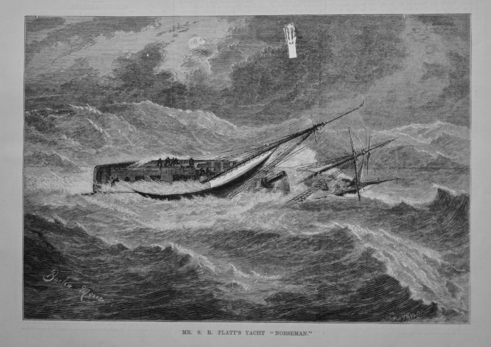 Mr. S. R. Platt's Yacht  "Norseman."  1883.