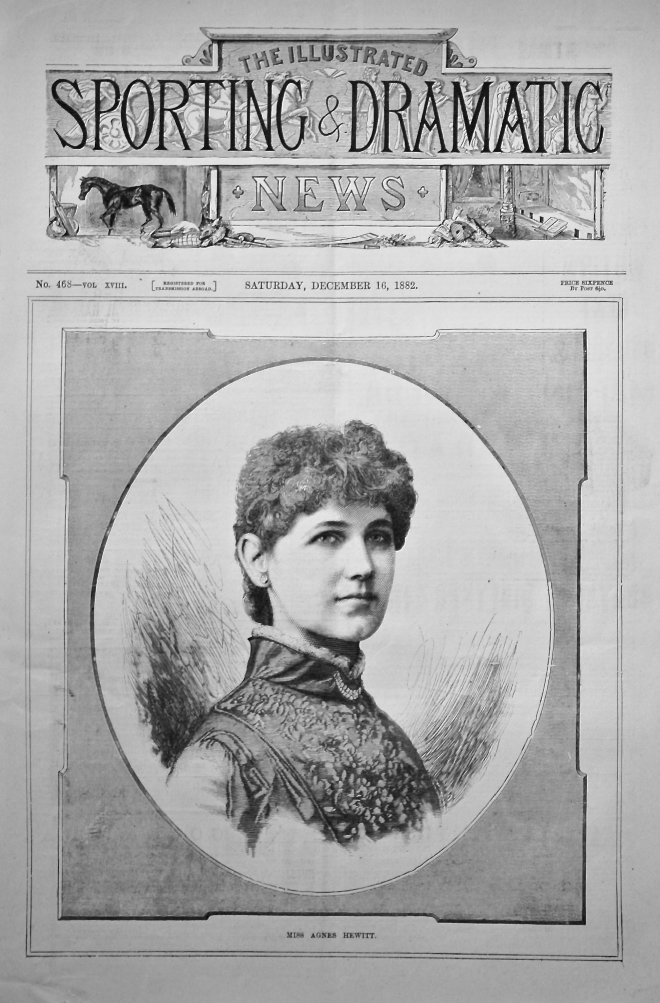 Miss Agnes Hewitt. 1882.