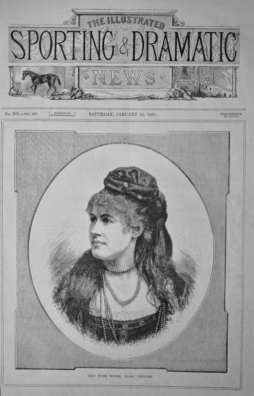 Miss Elsie Moore, Globe Theatre.  1881.